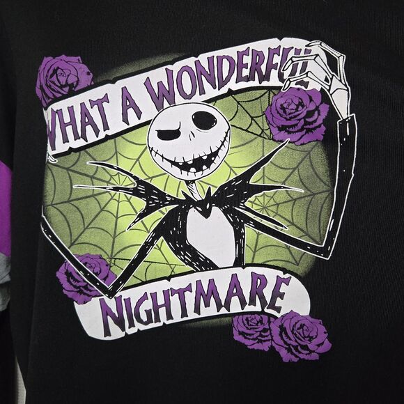 What A Wonderful Nightmare Before Christmas Sleepshirt Womens XL Disney Black - Picture 5 of 12